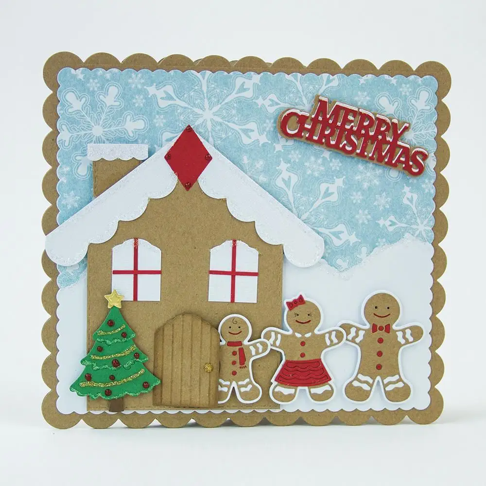 Металлические режущие штампы для рождественской елки трафареты скрапбукинга