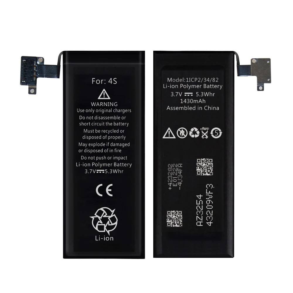 Оригинальный аккумулятор для Apple iPhone 4S Замена литий-полимерных батарей реальная