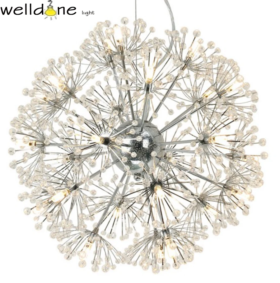 Led хрустальный шар подвесной светильник современный Одуванчик столовая Ресторан