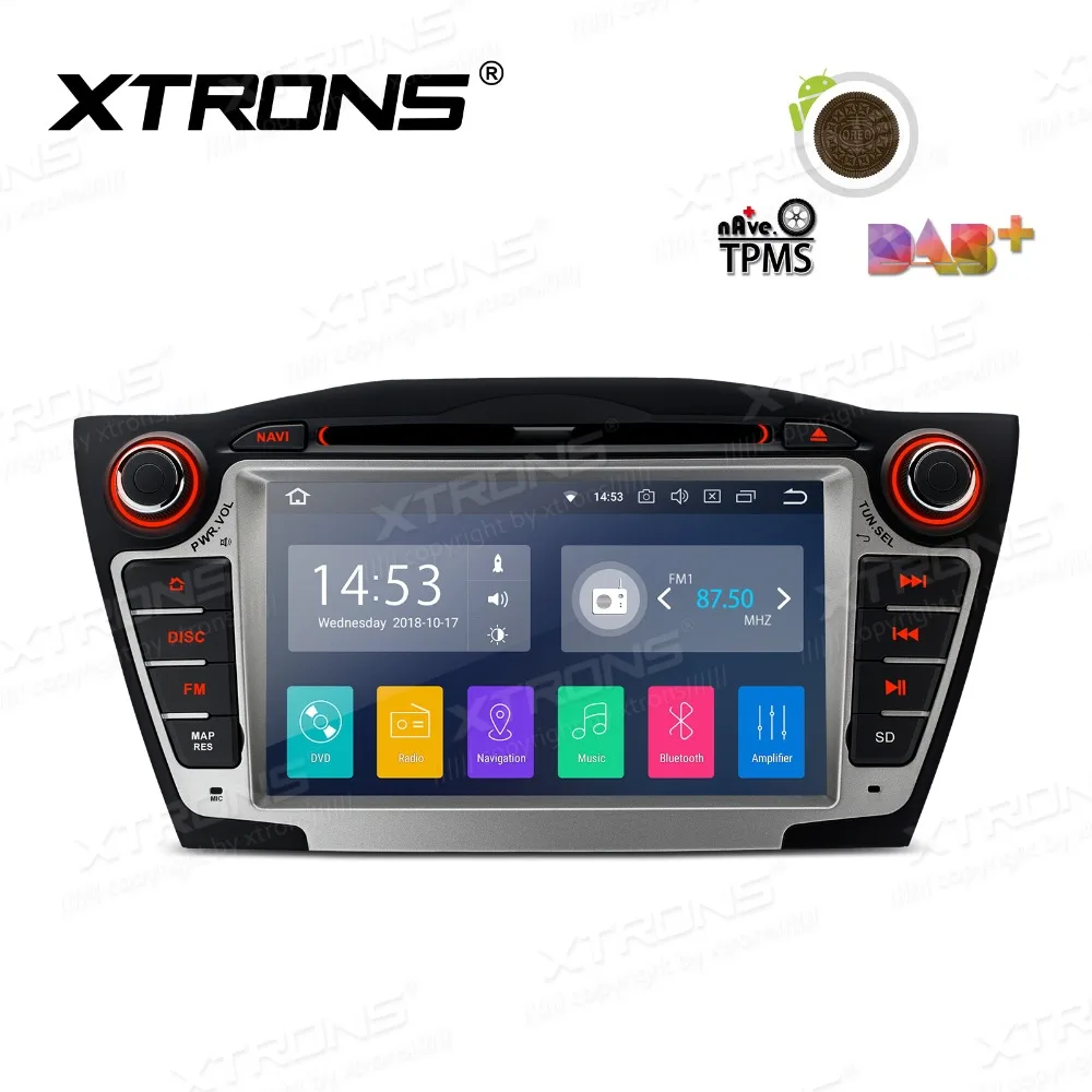 XTRONS Android 8 1 автомобильный dvd-плеер радио gps RDS CAN шина для hyundai IX35 Tucson Generation 2009 2010 2011