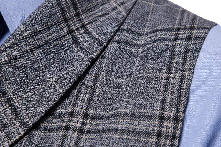 Мужская костюмная жилетка двубортный жилет Slim Fit для мужчин бизнес Свадебные Colete Masculino социальных Блейзер плюс размеры 4XL