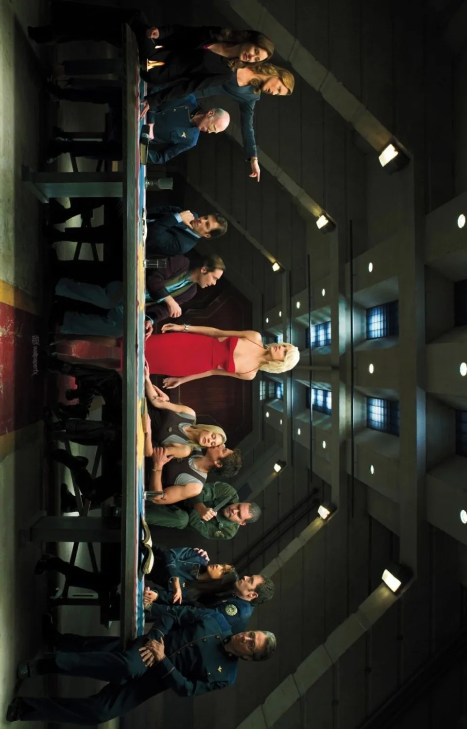 Battlestar Galactica &quotПоследний Ужин&quot Шелковый плакат декоративной живописи 24x36