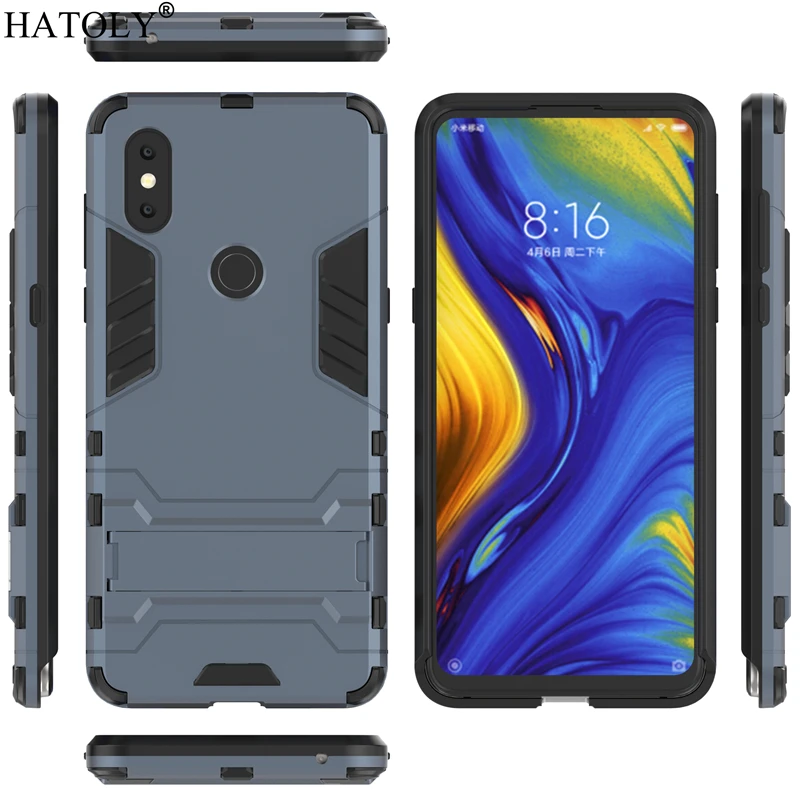 Чехол для Xiaomi Mi Mix 3 резиновый армированный чехол робота жесткая задняя крышка