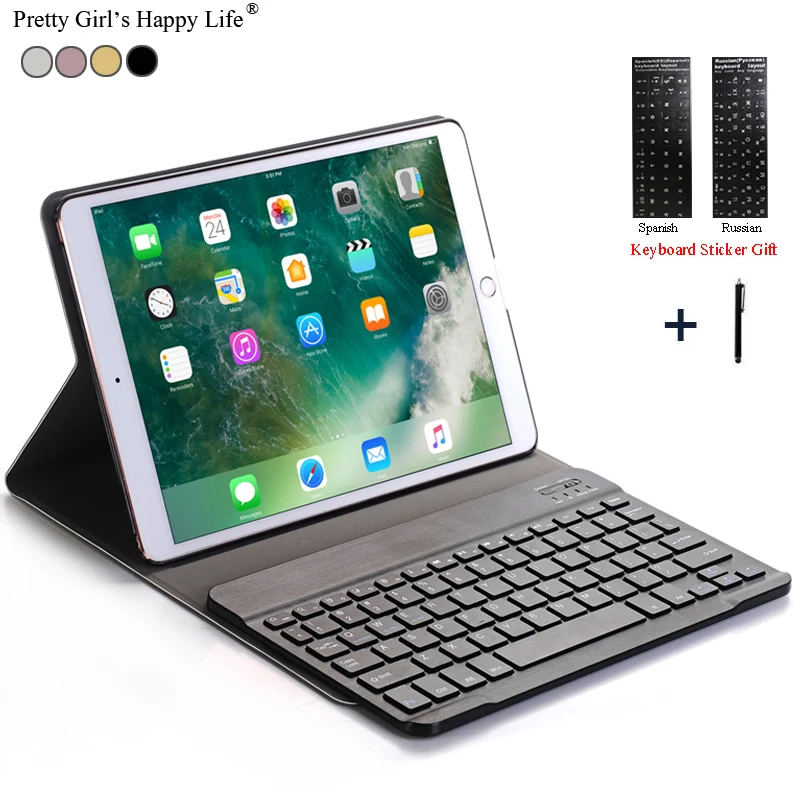 Для iPad 9,7 Беспроводная Bluetooth клавиатура чехол для iPad Планшет Флип кожаный чехол-подставка для iPad Air 2 1 Pro 9,7+ стилус