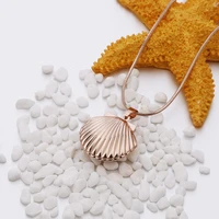 openable mermaids photo locket shell pendant necklaces for women kids jewelry collares mermaid choker necklace souvenir gift