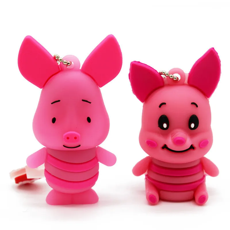 Флешка с милым мультяшным животным тигром осликом Свинкой 4 ГБ 8 16 32 USB флеш