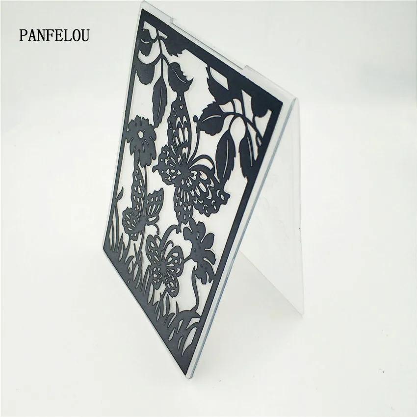 PANFELOU Easter Lace butterflies Embossing folders Plastic For Scrapbooking DIY Template Fondant Cake Photo Album Card Making | Дом и сад