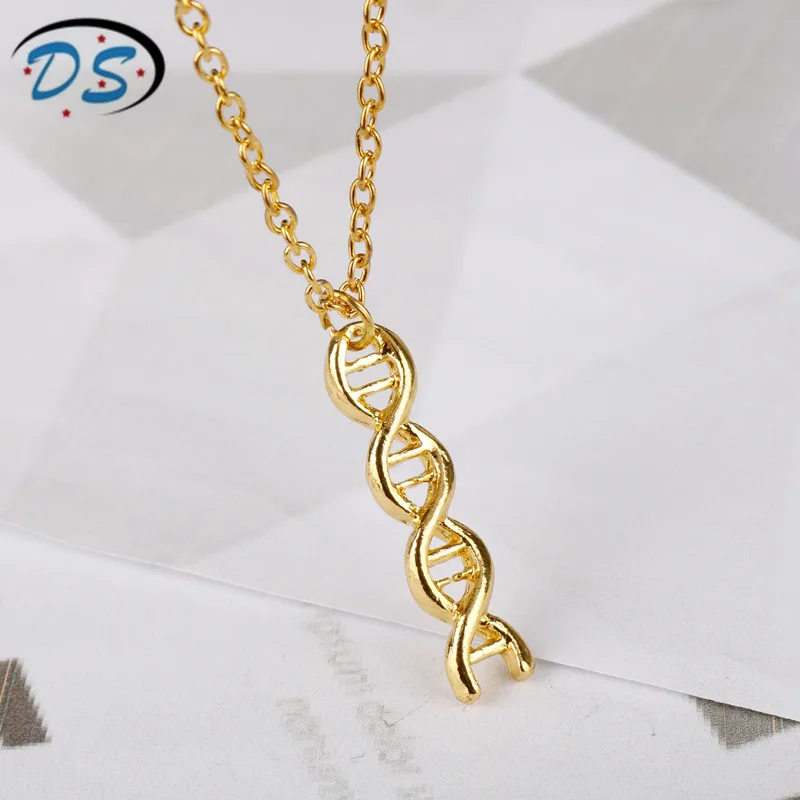 New Design DNA Spiral Chemical Molecular Pendant Necklace Doctor Medical Students Graduation Gift | Украшения и аксессуары