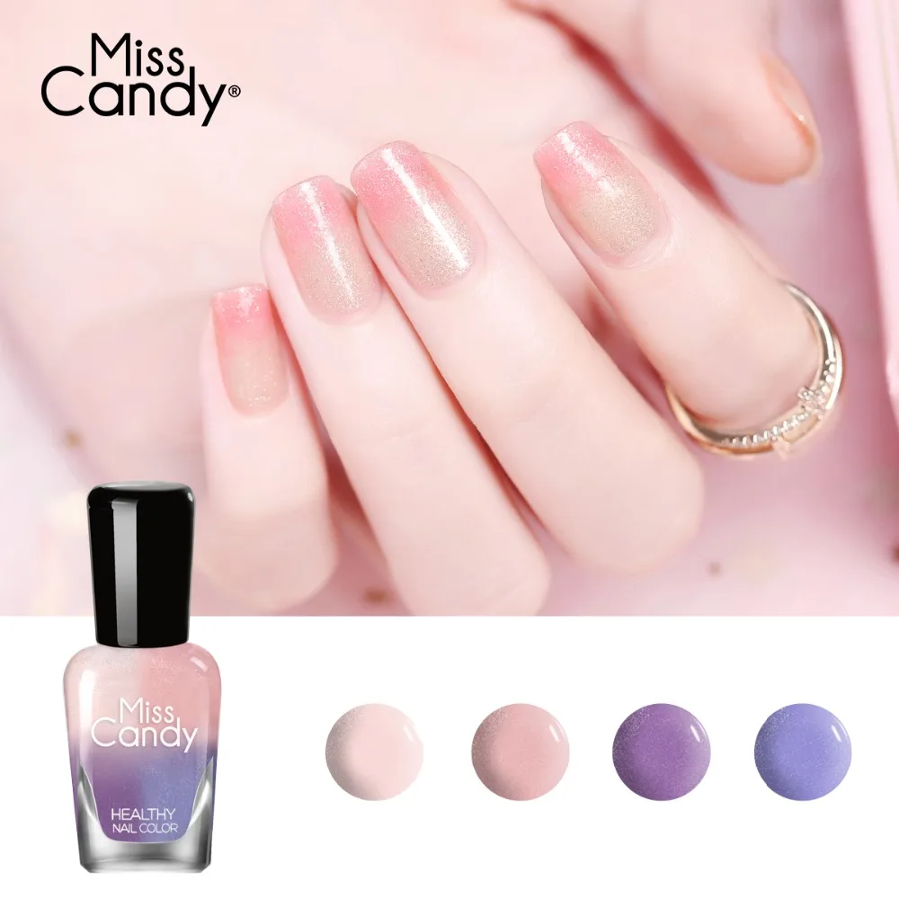 MISS CANDY Цвет изменение шелушиться лак для ногтей свет изменения температуры
