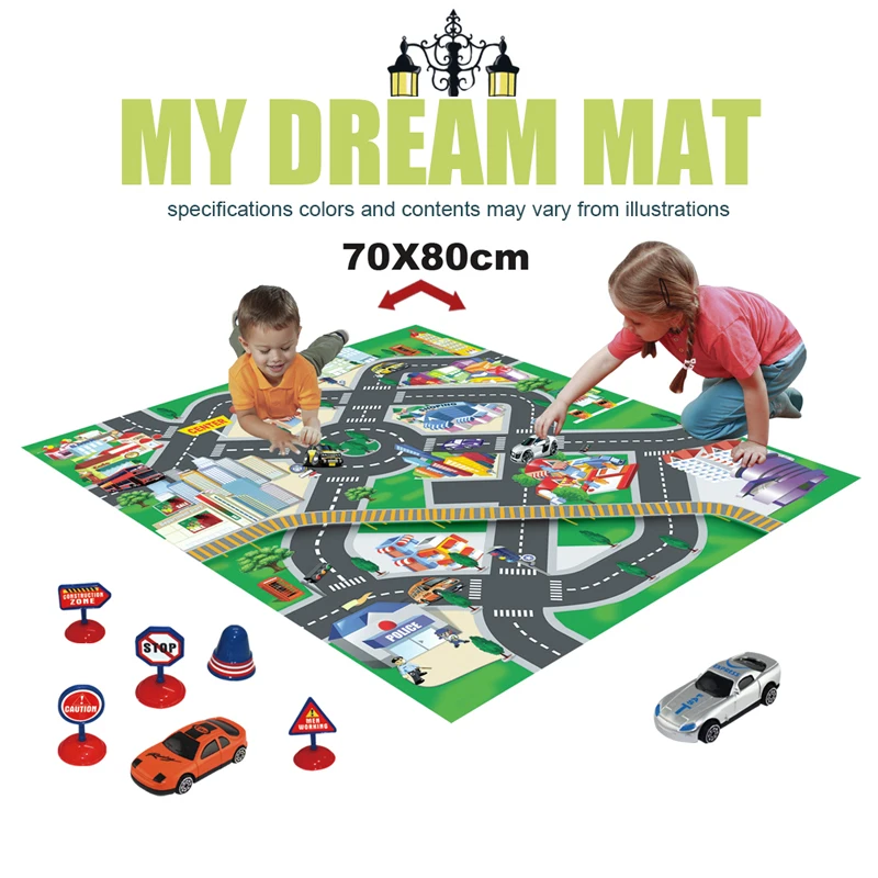 Nashan play mat пазл коврик tapis jeux voiture enfant jeu хлопок пазлы ковер для машинок дети детский