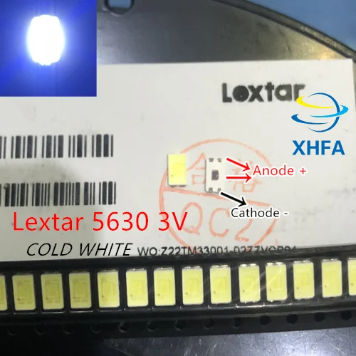 Lextar светодиодная подсветка 0 5 Вт 5630 3 в холодный белый ЖК для телевизора 100 шт.