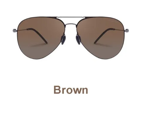TS Brown Xiaomi Turok Steinhardt TS, нейлоновые поляризованные солнцезащитные линзы из нержавеющей стали, очки, цветные, Ретро стиль,, защита от ультрафиолета, для мужчин и женщин, для умного дома - Цвет: TS Brown