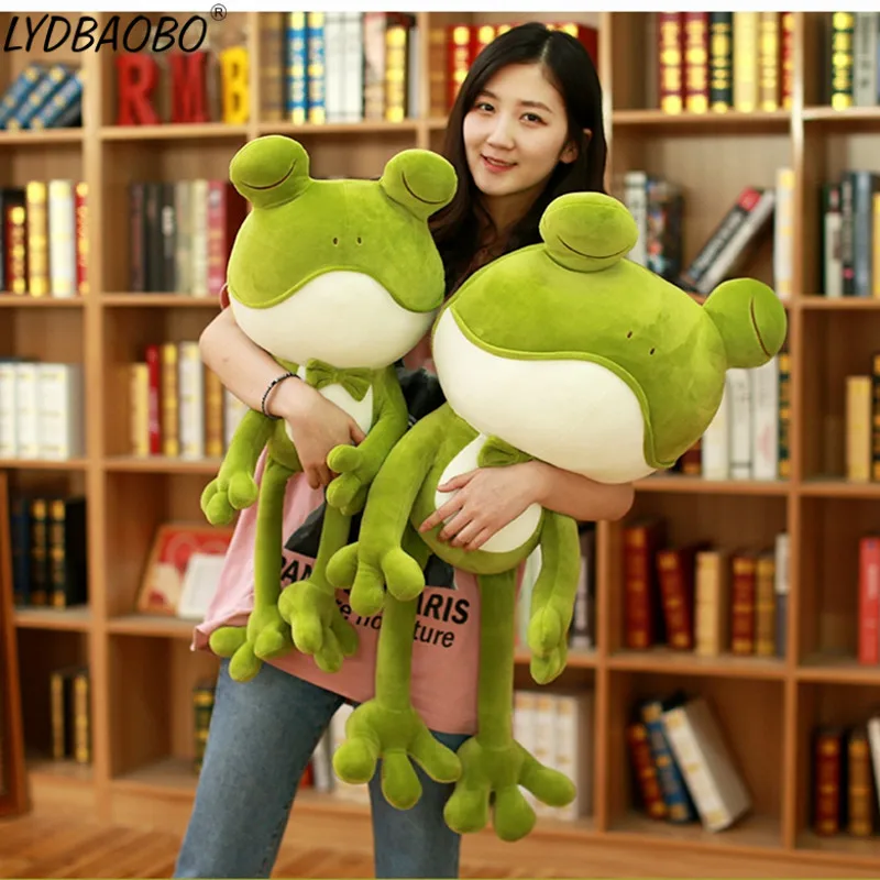

LYDBAOBO 1PC 50CM Giant Cartoon Frog Stuffed Plush Doll Baby Lovely Soft Pillow Kid Hand Animal Toy Children Funny Birthday Gift