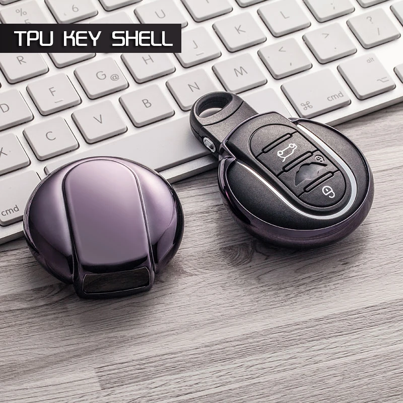 Черный чехол для ключей Fob TPU умный защитный BMW MINI COOPER F54 F55 F56 F60|Футляр