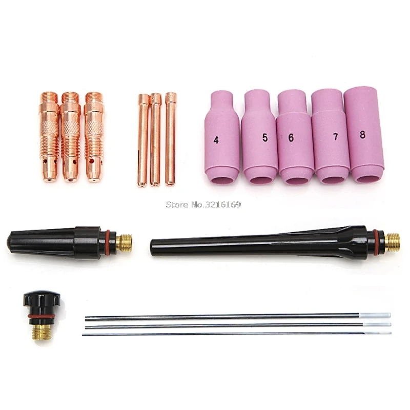 

Для 17 шт./компл. Сварочная горелка TIG, Зажимная колодка, 2% вольфрамовый Вольфрам с ориентированным корпусом для детской фотолампы, предложен...