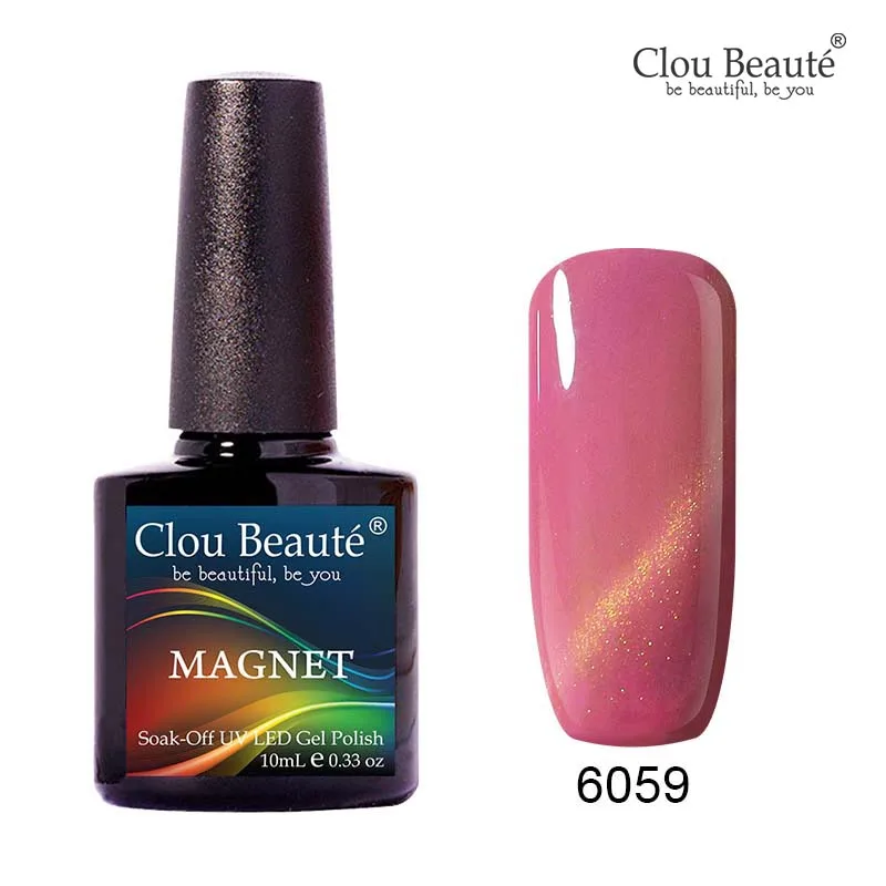 Гель лак для ногтей Clou Beaute кошачий глаз отмачиваемый Магнитный цветной