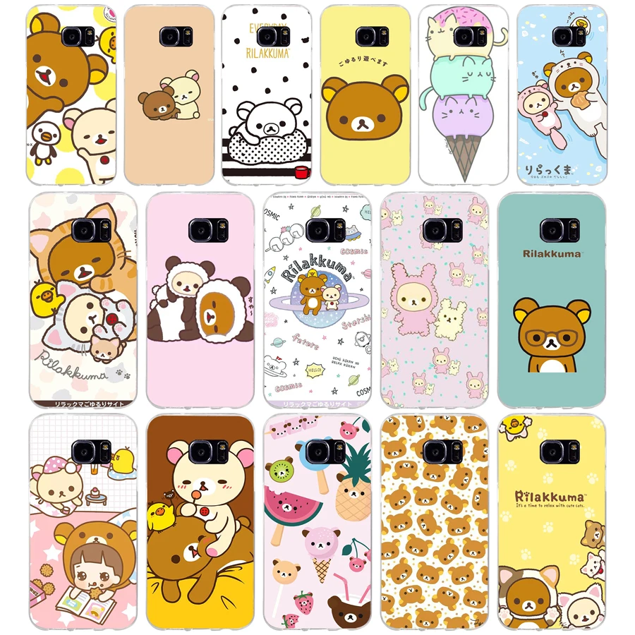 85AQ Забавный Милый мультяшный Rilakkuma мягкий ТПУ силиконовый чехол для samsung Galaxy s6 s7
