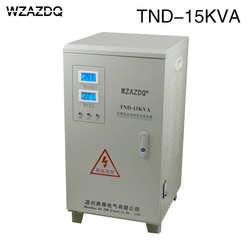 Внутренние однофазный регулятор напряжения TND 15KVA воздухокондиционер 15KW высокой