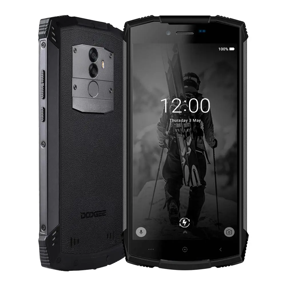 Classic Black IP68 Водонепроницаемый DOOGEE S55 5,5 дюймов 18:9 смартфон 4 ГБ ОЗУ 64 Гб ПЗУ 5500 мАч MTK6750T Восьмиядерный Android 8,0 две sim-карты 13,0 МП 5V2A - Цвет: Classic Black