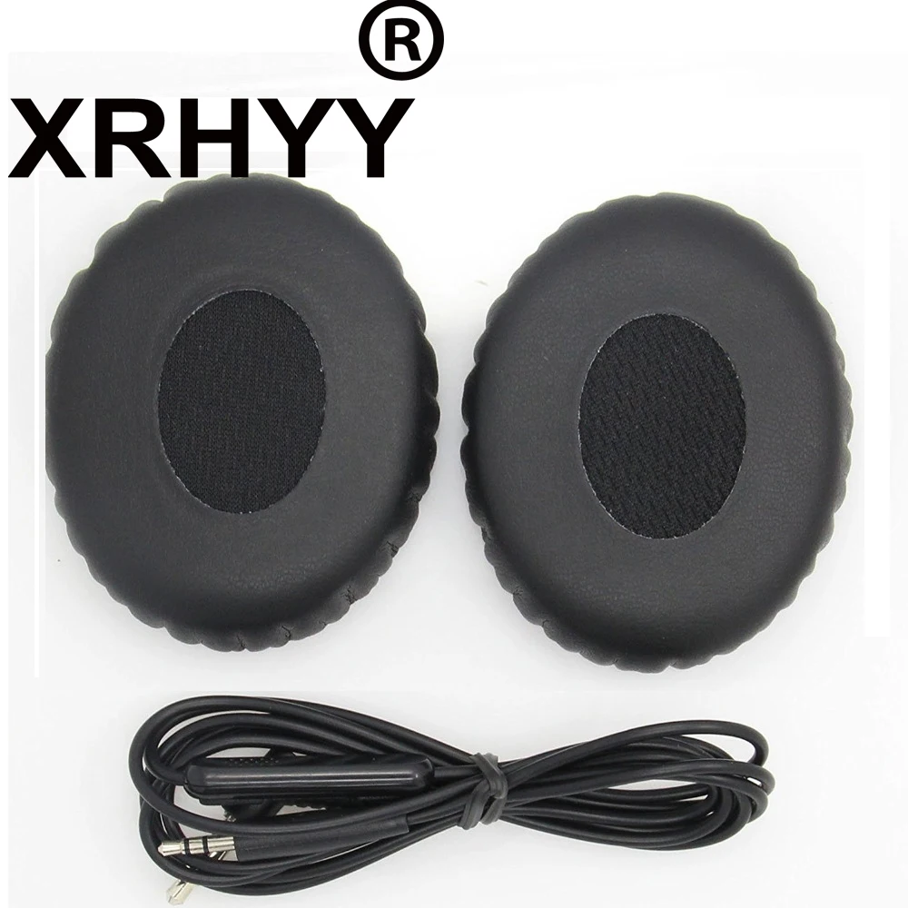 XRHYY черный Набор сменных амбушюров Подушка и аудио кабель с микрофоном для