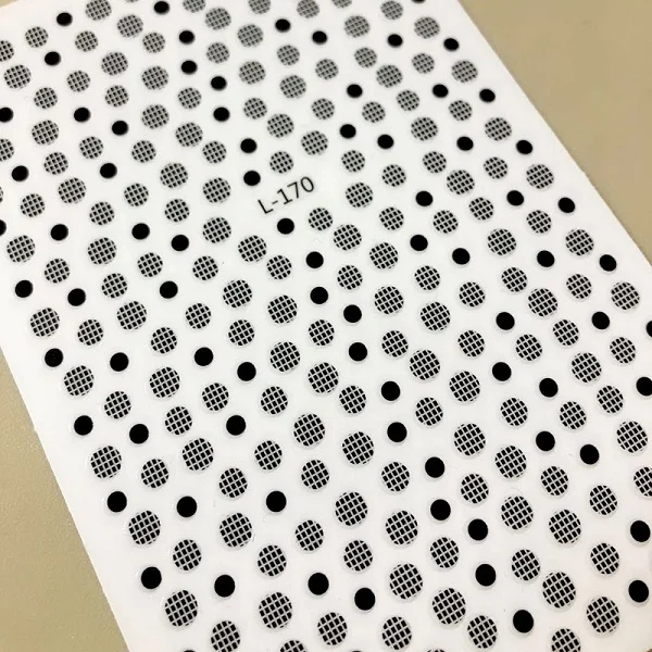 Новые золотые и серебряные точки дизайнерские 3d шаблоны для дизайна ногтей