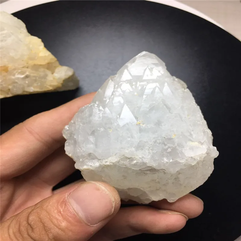 

Natural white crystal cluster backbone, crystal specimen, crystal cluster home decoration