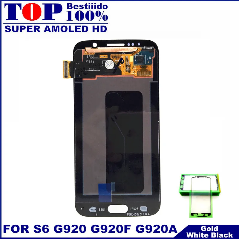 Супер AMOLED ЖК дисплей для samsung Galaxy S6 G920 G9200 G920F G920A G920I с кодирующий преобразователь
