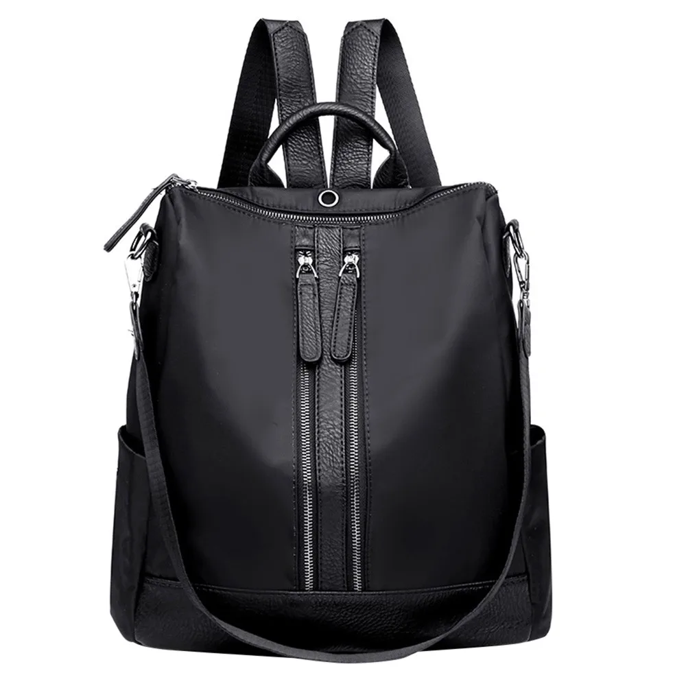 Женский рюкзак из натуральной кожи mochila mujer нейлоновый Одноцветный на двойной