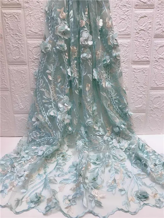 NEW french lace embroidered tulle with heavy stones and beaded nigerian Guipure fabrics for wedding dress | Дом и сад