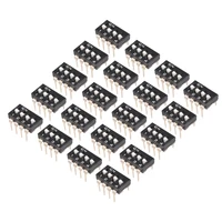 uxcell 20pcs dip switches 1 48 positions 2 54mm pitch for circuit boards breadboards pcb as a toggle or on off switch black