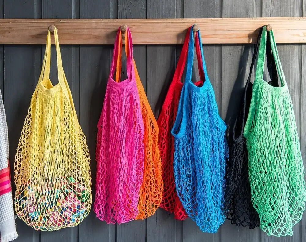 Large Mesh Net Turtle String Shopping Bags Durable Fruit Storage Handbag Tote CA | Багаж и сумки