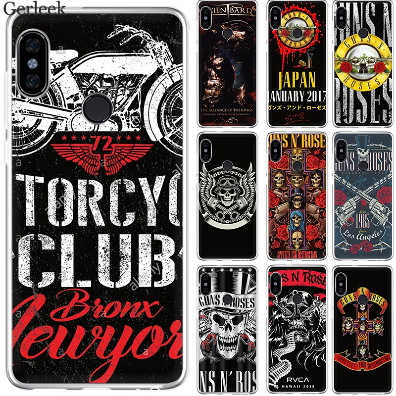Чехол Gerleek для сотового телефона guns N Roses Xiaomi Redmi Note 4 4X5 6 Pro защитный
