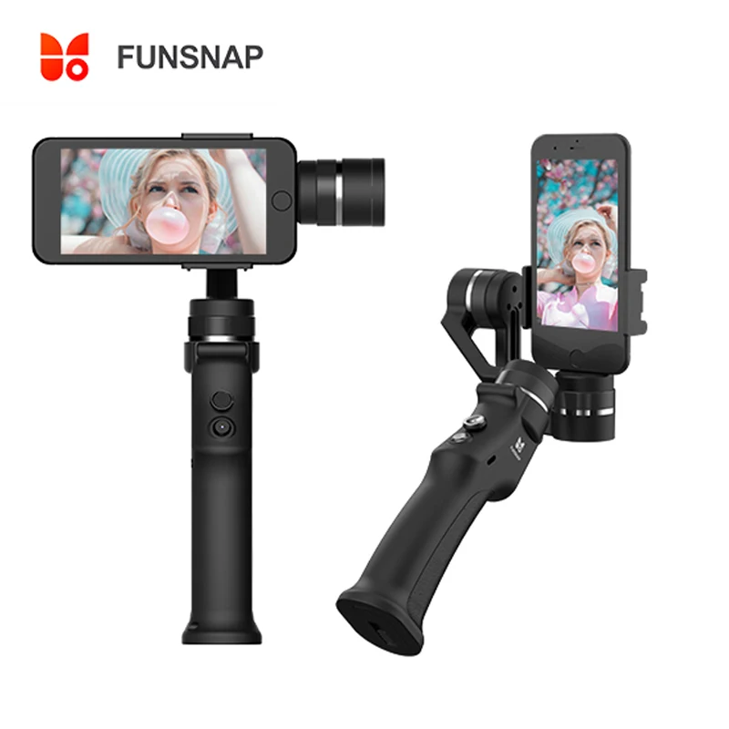 Захват funsnap Gimbal телефон стабилизатор камера 3 оси ручной для GoPro 6 SJCAM XiaoYi 4k камера не DJI OSMO 2 ZHIYUN Smooth 4