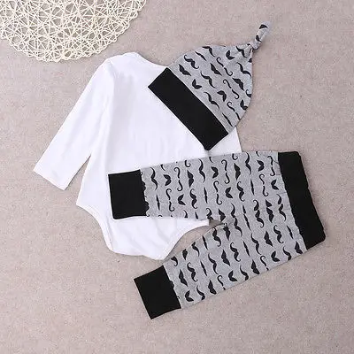 Топы для маленьких мальчиков и девочек комбинезон + леггинсы штаны комплекты со