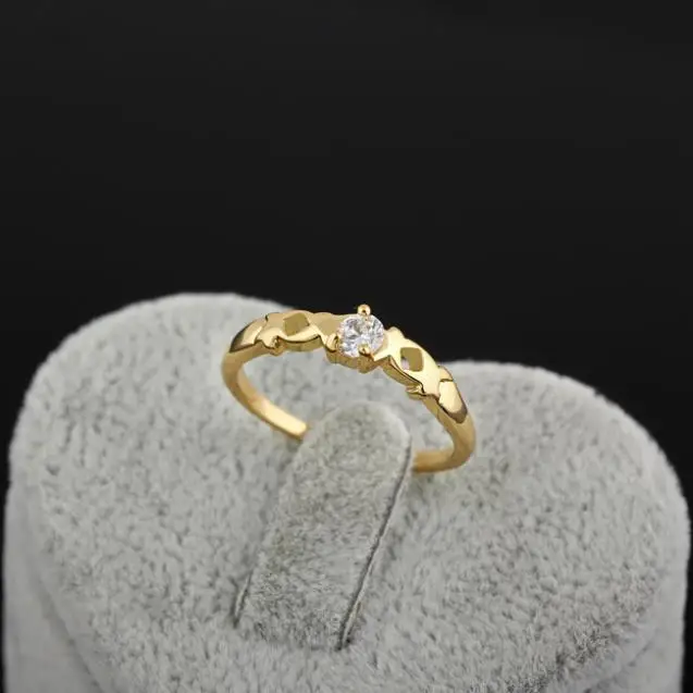 Оптовая продажа Fine CZ модные ювелирные изделия золотой цвет круглый белый