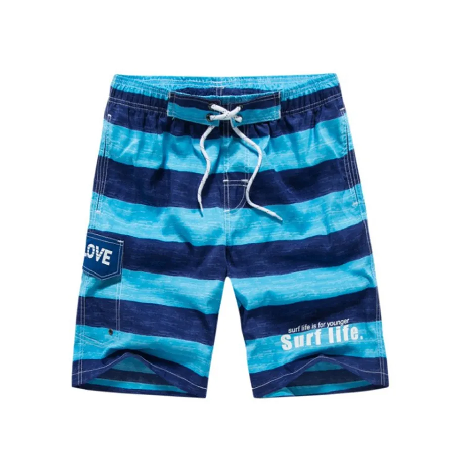 Modis Stripe Swim Шорты Для мужчин лето 2019 Гавайский короткие Повседневное свободные