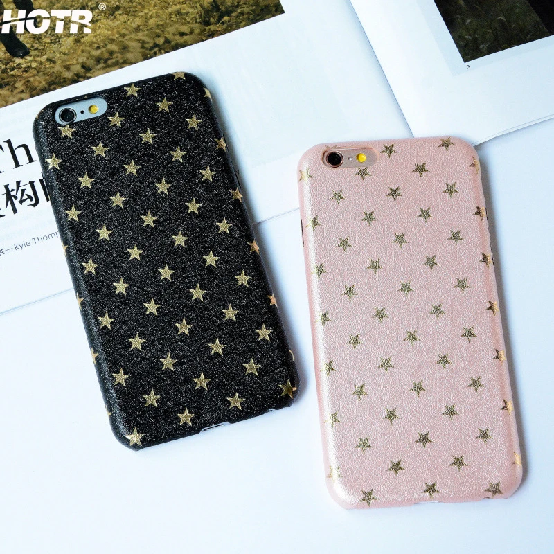 Hotr мягкий кожаный чехол для iphone 8 plus 7 6 6s со звездами iPhone задняя крышка сумки |