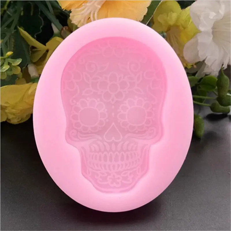Креативные Горячие череп крестины формы Хэллоуин помадка торт украшения