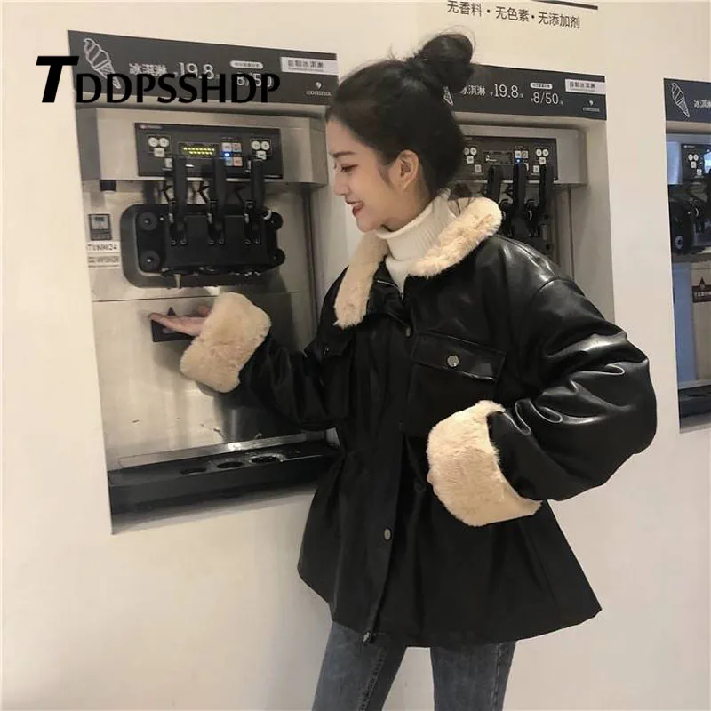 

Женская куртка из ПУ кожи, с рукавом и воротником, белая куртка на весну и осень, 2019