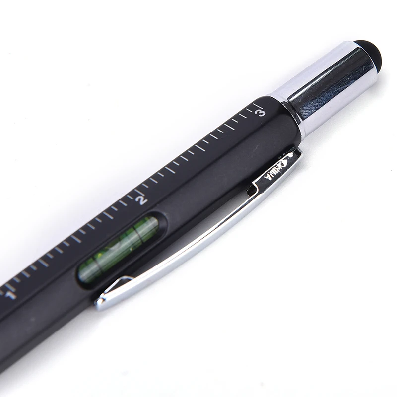 Карманный 6 в 1 многофункциональная ручка с сенсорным экраном линейка уровень мульти головка мини отвертка рекламные подарки