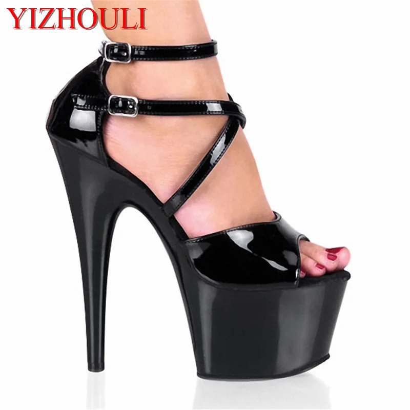 Stylish Sweet Lace-UP 15CM Sexy Super High Heel Platforms Pole Dance / Performance /Star/Model Shoes, Wedding Sandals