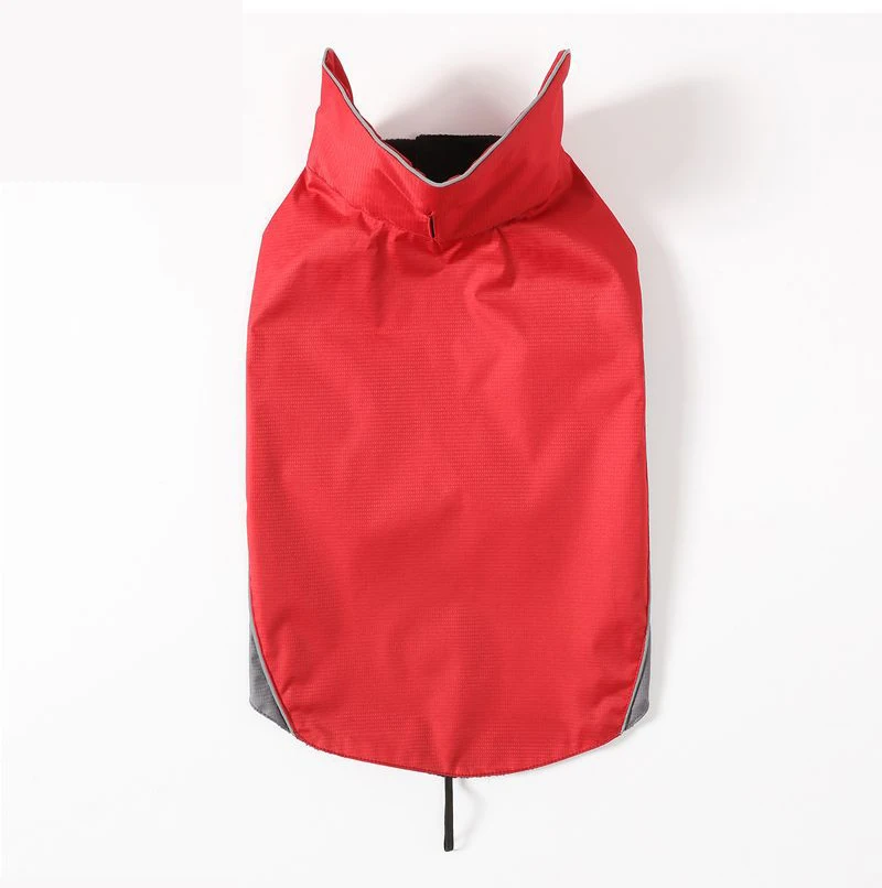 New Solid Sport Waterproof Dog Clothes Inlaid Reflective Rope Warm Winter Soft Fleece Inside Jacket Breathable Pet Shirt 10A |