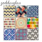 Модные узоры артистичные цветы ромб 12 мм20 мм25 мм30 мм квадратный фото стекло кабошон демонстрация плоская задняя модель FB0001