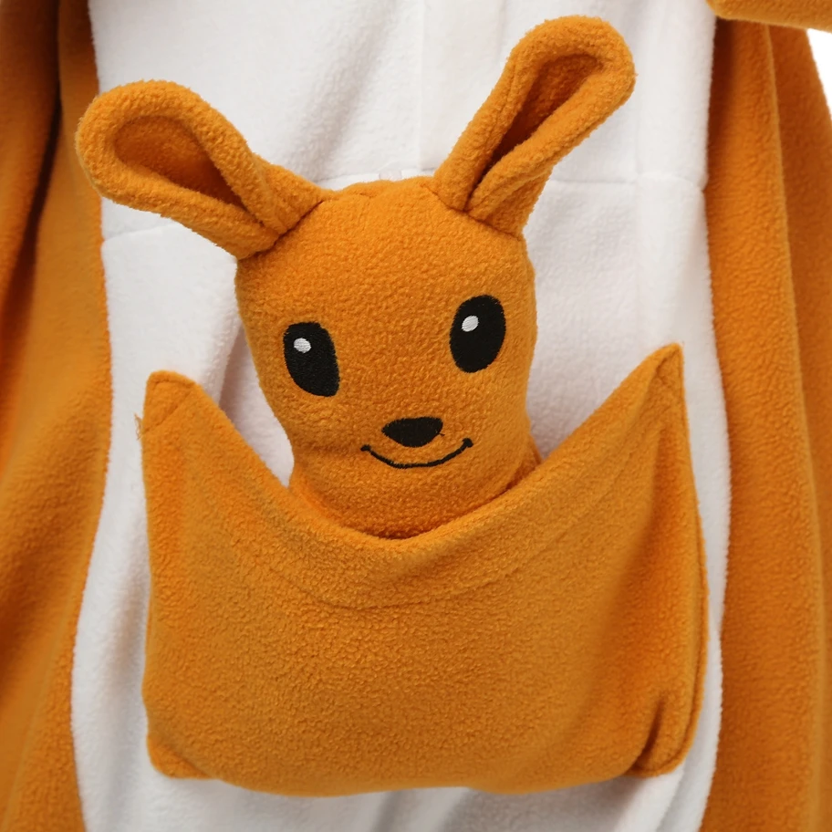 Флисовый костюм Kgurumi для взрослых косплея аниме комбинезон-кенгуру в виде