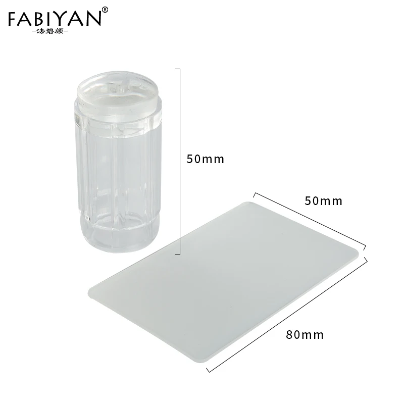 Прозрачный дизайн ногтей желе чистого силикона печать штамповки шаблон для