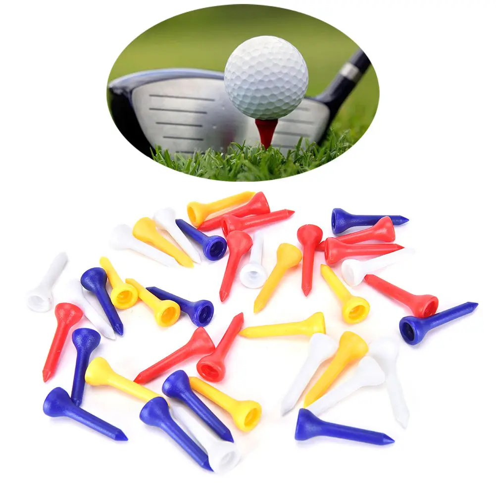 

Random color 100pcs 36mm Professional Plastic Ball Golf Tee Outdoor sports