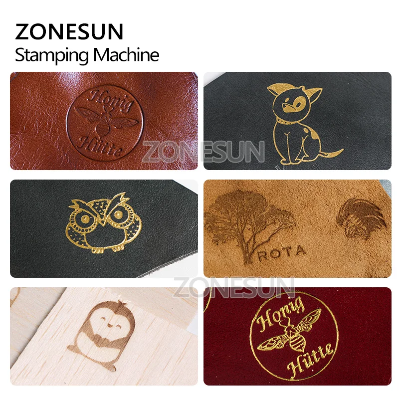 Маркировочная машина ZONESUN с логотипом маркировочная маркировка под давлением
