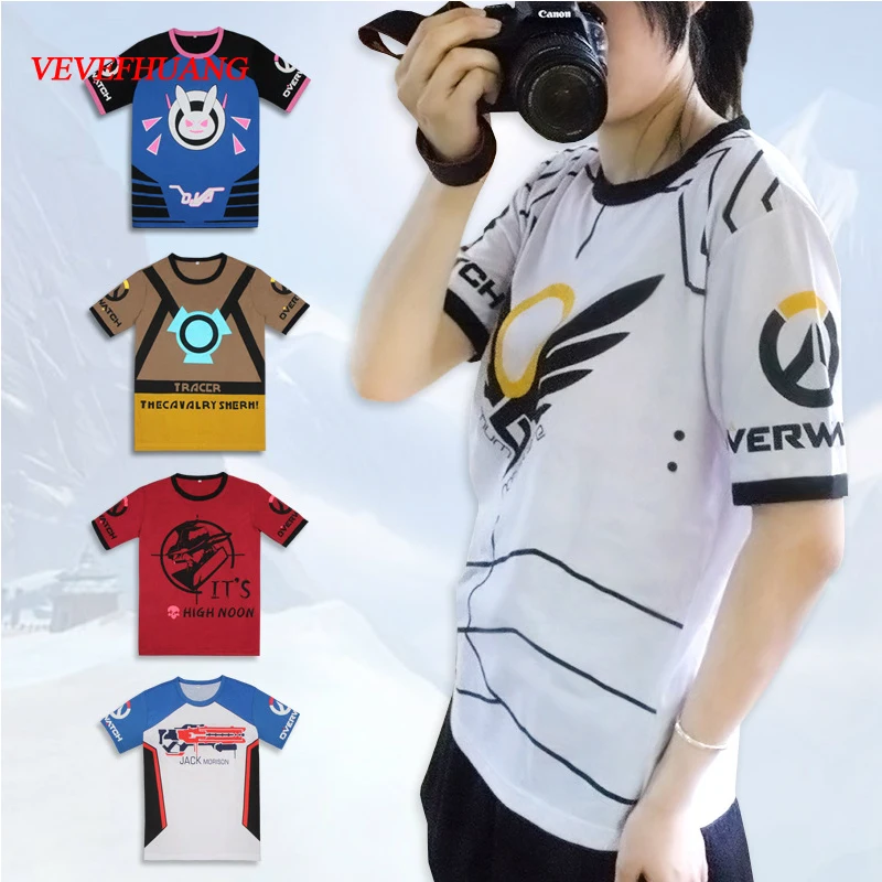 VEVEFHUANG Новая модная футболка игра OW D.VA кролик косплей Dva унисекс футболки с