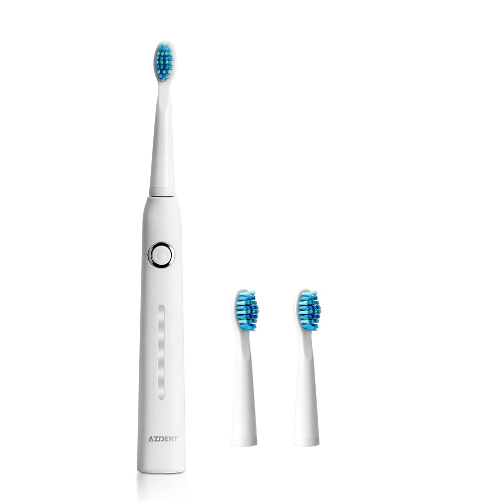 white set toothbrush AZDENT AZ-9 Pro sonic электрическая зубная щетка перезаряжаемая USB зарядное устройство+ 3 сменные головки ультра Соник Водонепроницаемый Таймер 5 режимов - Цвет: white set toothbrush