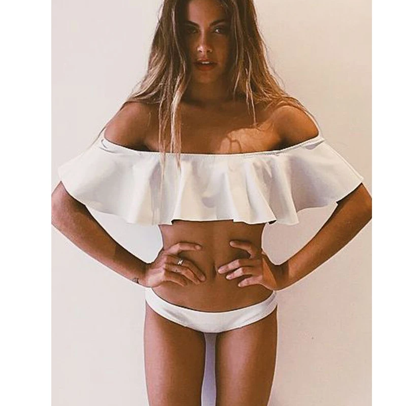 KINGTUT 2019 бразильский комплект бикини с рюшами сексуальный бандо плиссированные